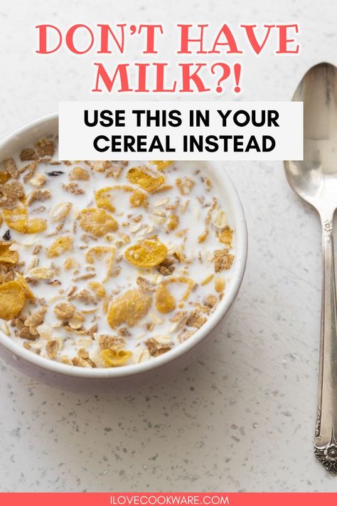 Don't Have Any Milk: Use This In Your Cereal Instead! Soft Cereal, Substitute For Milk, Coconut Milk Uses, Eating Cereal, Cold Cereal, Milk Alternatives, Lactose Intolerant, Cereal Recipes, Breakfast Cereal