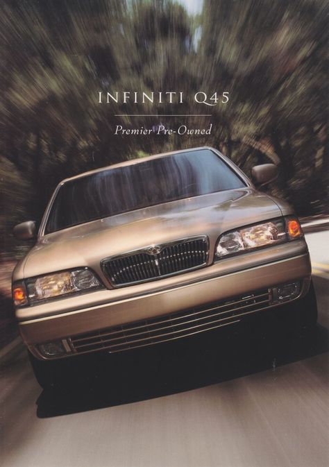 Infiniti Q45, Sales Brochure, Nissan Infiniti, Gmc Trucks, Car Ads, Japanese Cars, Old Cars, Car Design, Jdm