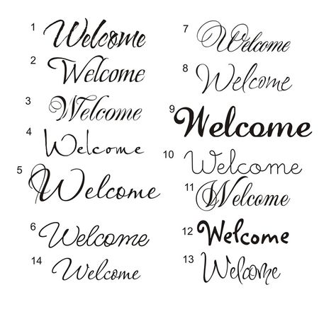 How To Write Welcome In Style, Welcome Writing Style, Welcome Fonts Lettering, Welcome Doodle, Welcome In Calligraphy, Welcome Calligraphy, Welcome Lettering, Welcome Font, Font Writing