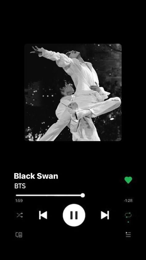 Bts Spotify, Bts Black Swan, Music Edits, Bts Music, Bts Black, Bts Predebut, Music Poster Ideas, Swan Song, Spotify Lyrics