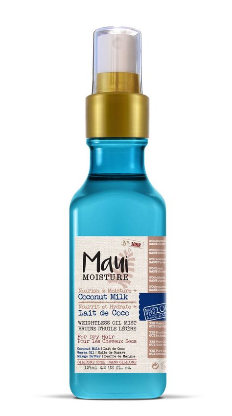 Frizz-fighting hair products that promise to smooth things out this summer | Whatever your hair type or styling method, this roundup likely has a game-changer for you! Maui Moisture Weightless Coconut Milk Spray for Dry Hair Maui Hair Products, Coconut Oil Mask, Summer Skin Care Tips, Maui Moisture, Hair Supplies, Summer Skincare, Dry Oil, Mango Butter, Healthy Glow