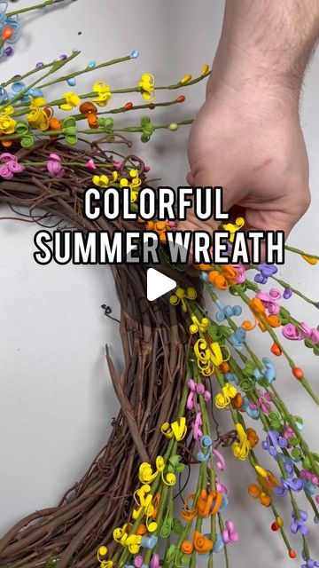 Summer Grapevine Wreath Ideas, Grapevine Wreath Ideas, Summer Wreaths For Front Door, Flower Spray, Summer Wreaths, Diy Wreaths, Wreath Crafts, 2 Ingredients, Wreath Ideas