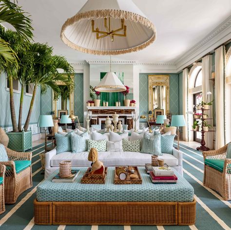 Kips Bay Showhouse, Veranda Magazine, Mediterranean Style Home, Palm Beach Style, Brown Furniture, West Palm, House Tours, Palm Beach, Great Rooms