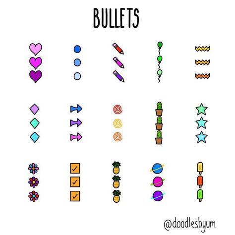 Some cute bullet points for #52wvv_week11 #therevisionguide_52wvv @therevisionguide #visualvocab #bullets #doodleprompts #cutedoodle #doodlesbyum #bujo #bulletjournal #bulletjournaling #drawing #bulletjournaling #52wvv #weeklychallenge #digitaldoodle Cute Bullet Points, Weekly Log, Cute Writing, Bullet Journal Notes, Bullet Journal Paper, Notes Ideas, Bullet Journal Aesthetic, Pretty Notes, Bullet Journal Notebook