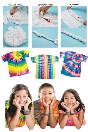 Different Tie Dye Patterns, Craft For Summer, Tie Dye Folding Techniques, Tie Dye Shirts Patterns, Tye Dye Patterns, Diy Tie Dye Designs, Tie Dye Patterns Diy, Diy Tie Dye Shirts, Tie Dye Party