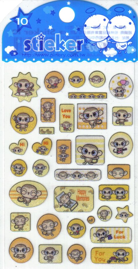 https://flic.kr/p/9rGbZA | Kawaii Monkey Sticker Sheet | Available @ www.cutepaperetc.etsy.com Sticker Drawing Ideas, Kawaii Monkey, Cute Sticker Sheets, After Earth, Journaling Stickers, Sticker Organization, Stickers Etsy, Stationery Organization, Kawaii Stickers