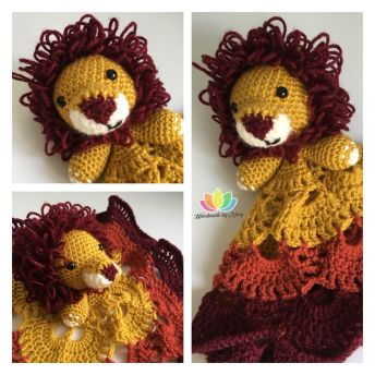 temp-3 Crochet Security Blanket, Lion Crochet, Loop Stitch, Crochet Lion, Lovey Pattern, Crochet Lovey, Lion's Mane, Animal Blanket, Lovey Blanket