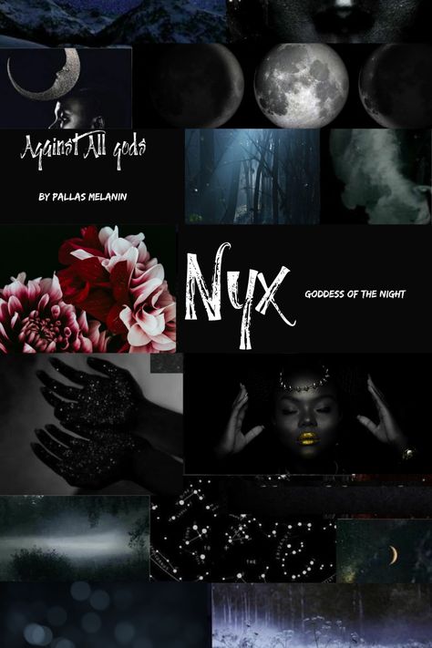 Nyx knows more about Medusa's past than Medusa does - and she understands her desire for justice. . . . . #greekmythology #medusa #poseidon #athena #adventure #magick #witchcraft #romance #novel #epicfantasy #nyx #goddess Nyx Goddess Aesthetic Art, Medusa Poseidon, Goddess Nyx Symbol, Nyx Goddess Aesthetic, Greek Mythology Nyx Goddesses, Nyx Greek Goddess Art, Nyx Primordial Goddess, Nyx Cabin, Chick Aesthetic