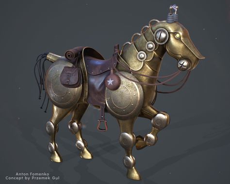 ArtStation - Allan Pinkerton electric horse, Anton Fomenko Accursed Cultists, Steampunk Character Art, Robot Horse, Steampunk Character, Model Painting, Story Games, The Model, The Challenge, Anton