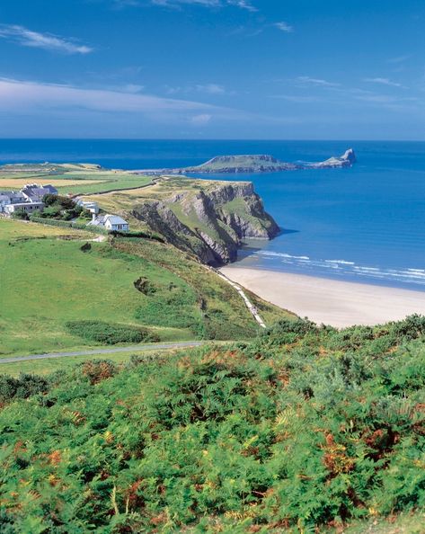 Wales Rhossili Bay, Swansea Bay, Swansea Wales, Gower Peninsula, Brecon Beacons, Wales Uk, Swansea, Uk Travel, Best Beaches