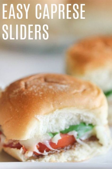 Easy Caprese Sliders | Six Sisters' Stuff These Easy Caprese Sliders are the best healthy, sliders, you will ever taste. Not to mention the easiest to make. They come together quickly, and the whole family loves these. I also like these for a light and delicious lunch, for those busy days. #sliders Healthy Sliders, Caprese Sliders, Baked Avocado, Six Sisters Stuff, Dinner Sandwiches, Delicious Lunch, Slider Recipes, Sandwiches For Lunch, Yummy Lunches