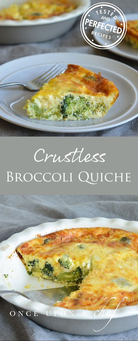 Crustless Broccoli Quiche, Broccoli Quiche Recipes, Keto Quiche, Broccoli Quiche, Once Upon A Chef, Bacon Quiche, Breakfast Quiche, Crustless Quiche, Quiche Recipes