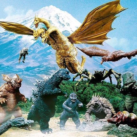 Before the Avengers before the Justice League there was Destroy All Monsters #godzilla  #kinghidorah  #mothra  #rodan Godzilla Vs Gigan, Epic Universe, Godzilla Wallpaper, Japanese Monster, Kaiju Art, Giant Monsters, Kaiju Monsters, Dvd Covers, Godzilla Vs