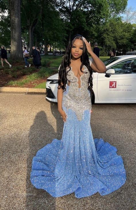 Light Blue Prom Nails, Light Blue Sweet 16 Dresses, Ice Blue Prom Dress, Wedding Reception Dresses, Baby Blue Prom Dresses, Blue Sparkly Dress, Sequins Prom Dress, Blue Mermaid Prom Dress, 16th Birthday Outfit