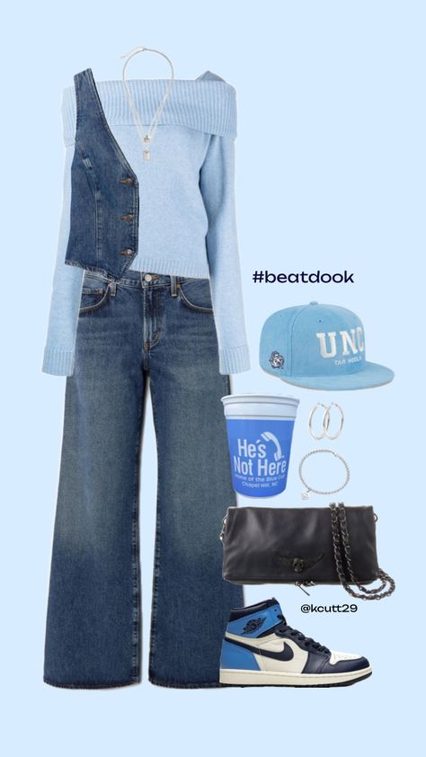 Outfit in honor of #beatdook day!! 🩵 #outfitinspo #gameday #unc #chapelhill Gameday Outfit, Chapel Hill, College Outfits, Outfit Of The Day, Cute Outfits, Outfit Inspo