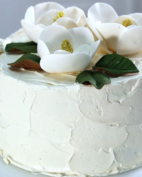 Southern Living on Instagram: “We’d like to introduce you to this season’s ultimate baking project, our Buttermilk-Chocolate Cake with homemade Magnolia Flower Toppers.…” Magnolia Birthday Cake, Magnolia Baby Shower, Magnolia Cake, Buttermilk Chocolate Cake, Southern Magnolia, Magnolia Baby, 1st Birthday Cakes, Baking Project, Magnolia Flower