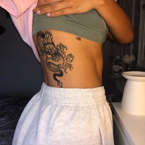 Dragon Tattoo Stomach, Stomach Tattoos Women, Belly Tattoos, Belly Tattoo, Dragon Tattoo For Women, Hip Tattoos Women, Dope Tattoos For Women, Stomach Tattoos, Stylist Tattoos