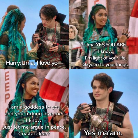 Carlos X Jay Descendants, Jay And Carlos Descendants, Mal And Harry Descendants, Descendants Comic, Uma Aesthetic Descendants, Harry Hook X Jay, Mal X Ben, Jay X Carlos Descendants Fanart, Harry Hook And Uma