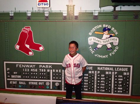 Red sox Red Sox Room, Baseball Bedroom, Green Monster, Fenway Park, Garage Bar, Green Monsters, Man Caves, National League, Boys Bedrooms