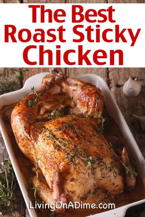 3 Ingredient Chicken Recipes, Leftover Rotisserie Chicken Recipes, Sticky Chicken Recipe, Honey Baked Chicken, 3 Ingredient Chicken, Rotisserie Chicken Recipes Leftover, Easy Roast, Leftover Rotisserie, Sticky Chicken