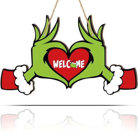 PRICES MAY VARY. Welcome Design: You will receive 1pc one side wooden welcome door sign with rope. Our Christmas decorations door sign is designed with rich and classic Christmas design, include green and red color design,letters with "welcome", which it is perfect for Christmas theme party. These adorable wooden welcome door signs will create more joyful and warm atmosphere for your Christmas party. Quality Wood Material: The Christmas door decorations wood door sign are made of high quality th Wall Tree Decor, Wood Door Sign, Wall Tree, Design Tech, Welcome Design, Comidas Fitness, Welcome Door Signs, Design Letters, Christmas Birthday Party