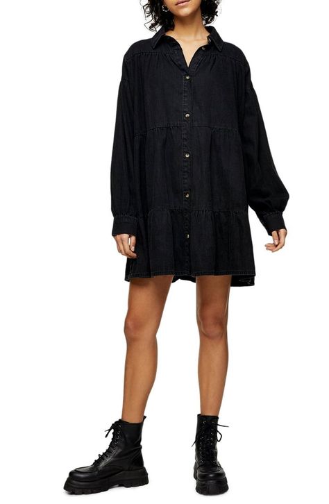 Shirtdress Outfit, Kim Dress, Black Button Up Shirt, Shirt Dress Outfit, Classic Shirt Dress, Button Down Shirt Dress, Denim Shirt Dress, Denim Button Down, Mini Shirt Dress