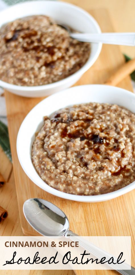 Cinnamon And Spice Oatmeal Recipe, Cinnamon And Spice Oatmeal, Soaked Oatmeal, Cinnamon Oatmeal, Oats Breakfast, Fall Breakfast, Winter Morning, Healthy Fall, Healthy Oatmeal