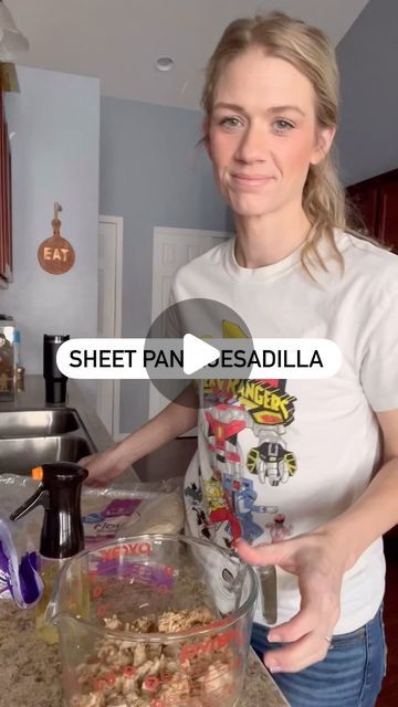 Andrea on Instagram: "✨Sheet Pan Chicken Quesadillas Sheet Pan Tortilla Bake, Sheet Pan Quesadillas, Can Tomatoes, Tortilla Bake, Chicken Shredded, Cheese Tacos, Mexican Dinner, Cream Cheese Chicken, Pan Meals