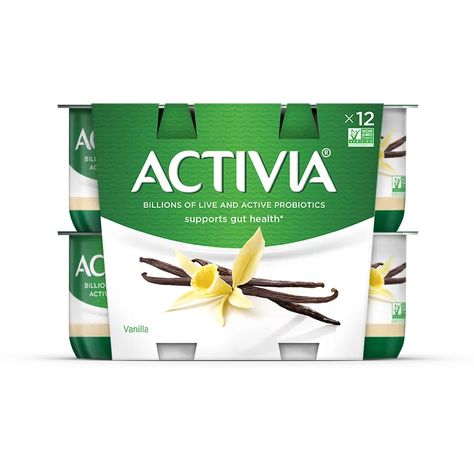 Activia® Vanilla Probiotic Yogurt Activia Yogurt, Probiotic Yogurt, Fermented Milk, Probiotic Drinks, Prebiotics And Probiotics, Low Fat Yogurt, Vanilla Flavor, Low Calorie Snacks, Flavored Milk