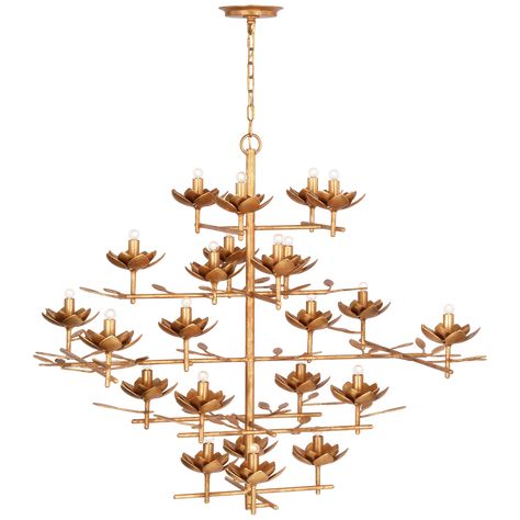 Clementine 48" Tiered Entry Chandelier - JN5162 | Visual Comfort Entry Chandelier, Chandelier Chain, Gold Ceiling, Chandelier Style, Gold Chandelier, Candelabra Bulbs, Home Ceiling, Chandelier Ceiling Lights, Led Chandelier