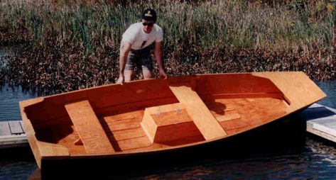 Marine plywood choice | Boat Design Net Punt Boat, Pallet Deck Diy, Wooden Boat Kits, Wood Boat Building, Pallet Deck, Jon Boats, Deck Diy, Canoe Building, Wood Boat Plans