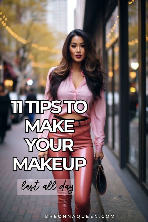 "From work to play, these 11 proven tips will help your makeup go the distance. Embrace the magic of long-lasting glam and keep your look fresh all day with these essential makeup tips. #MakeupMagic #AllDayBeauty #FlawlessFinish" Tips For Makeup, Makeup Last All Day, Born This Way Concealer, Essential Makeup, Makeup Mistakes, Simple Makeup Looks, Go The Distance, Makeup Setting Spray, Makeup Tricks