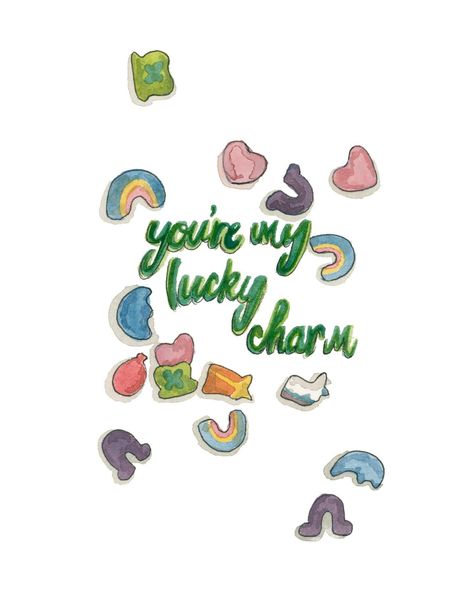 happy st patrick’s day 🍀 may your day be filled with colorful marshmallows and chocolate gold coins 💚 Lucky Charm Quote, Chocolate Gold Coins, Charm Art, Lucky Charms Marshmallows, Charming Quotes, Chocolate Gold, Keramik Design, Lucky Charms, Textured Paper