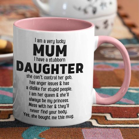 "🎄 Searching for the perfect Mum Christmas Gift or a hilarious birthday present for Mum in 2023? Look no further than this funny coffee mug from your gobby daughter! 🎂 Is your Mum the queen of your heart, and are you the outspoken princess who never holds back? This \"Mum's the Queen, I'm the Gobby Princess\" mug is not only a fantastic gift idea for Mum's birthday but also an excellent choice for a Christmas gift from her favourite daughter! 🎁👸 Available in two sizes: 🟢 11oz - Ideal for he Gifts For Mum Christmas, Boost Seratonin, Gift Ideas For Mum, Christmas Presents For Mum, Princess Mug, Birthday Presents For Mum, Daughter Funny, Mothers Day Mug, Presents Ideas