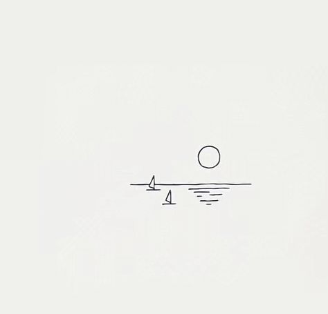 Sail Boat Tattoo Minimal, Beach Umbrella Tattoo, Balaton Tattoo, Surf Tatoos Ideas, Beach Fine Line Tattoo, Simple Boat Tattoo, Beach Chair Tattoo, Dock Tattoo, Seagull Tattoo