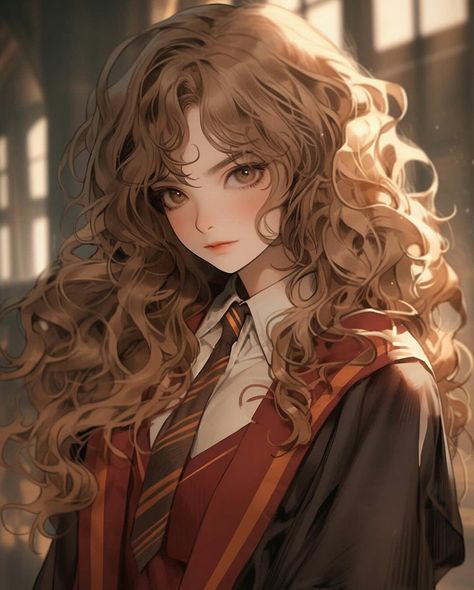 🎨: swift_imaginarium Hermione Granger Fanart, Gryffindor Aesthetic, Harry Potter Girl, Drarry Fanart, Harry Potter Illustrations, Harry Potte, Art Studio Room, Draco And Hermione, Harry Potter Artwork