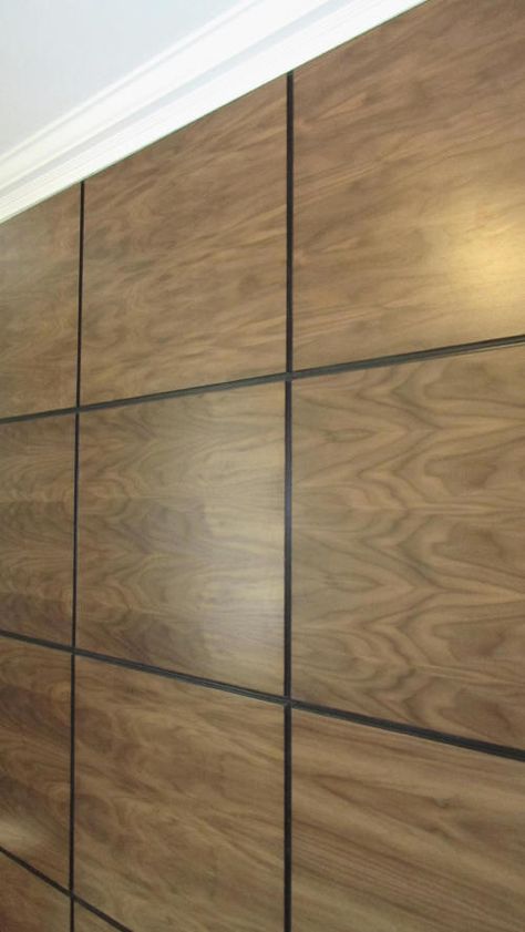 Wall Panelling Wood, Wall Panels, Painted,-Home  french cleat middle; both on wall and back of board. Brick Veneer Panels, Plywood Wall Paneling, Wall Cladding Interior, Modern Wall Paneling, Wood Wall Design, Plywood Walls, Timber Walls, Wall Panel Design, Wooden Wall Panels