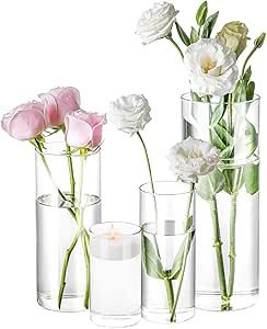 Clear Flower Vase, Table Centerpiece Wedding, Tall Flower Vase, Floating Candle Holders, Clear Candles, Vase Transparent, Acrylic Vase, Glass Cylinder Vases, Floating Candle