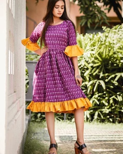 This summer Launching pure ikkat cotton dress Price 1499/- DM us for more details and order #ikkat #ikkatlove #ikkatcotton #summerdress… Ikkat Dresses, Long Frock Designs, Casual Frocks, Dress Models, Ikat Dress, Frock Patterns, Frock For Women, Kids Frocks Design, Frock Dress