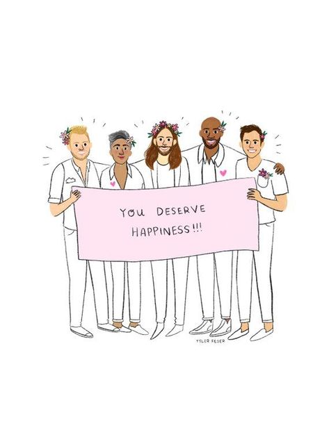 I love Queer Eye!❤️❤️❤️ Eye Artwork, Deserve Happiness, Queer Eye, Fab Five, Eyes Artwork, Reality Shows, Mothersday Gifts, Film Serie, Hand Illustration