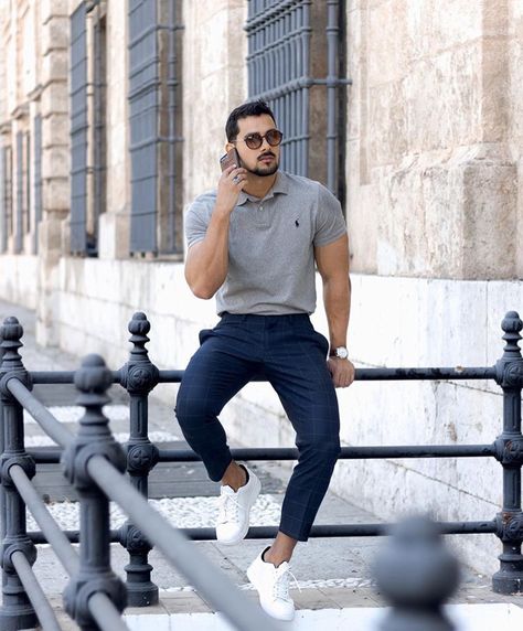 Polo Shirt Outfits, Mens Fashion Casual Outfits, Stylish Mens Outfits, Mens Casual Dress, Image Editor, Mens Fashion Summer, Business Casual Outfits, Office Outfits, Mens Street Style