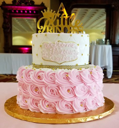 Two tier rosette cake. Two Tier Rosette Cake, Gold Rosette Cake, Cactus Cupcakes, Newark Delaware, 2 Tier Cake, Rosette Cake, Tier Cake, Tiered Cakes, Your Special