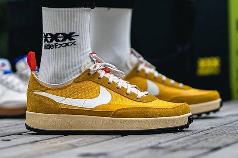 Tom Sachs NikeCraft General Purpose Shoe Yellow Release | HYPEBEAST Nikecraft General Purpose Shoe, Nikecraft General Purpose, General Purpose Shoe, Tom Sachs, Reebok Club C, Popular Shoes, Nike Sports, Nike Cortez Sneaker, Designer Sneakers