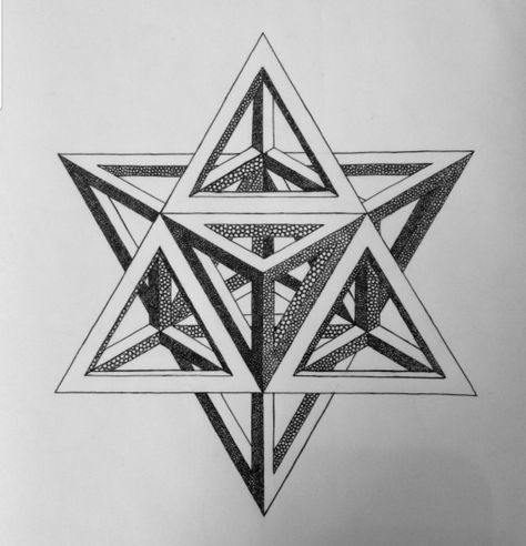 Merkabah Tattoo, Tetrahedron Tattoo, Merkabah Sacred Geometry, Merkaba Tattoo, Sacred Geometry Universe, Sacred Geometry Art Mandalas, Platonic Solids, Geometric Shapes Design, Sacred Geometry Symbols