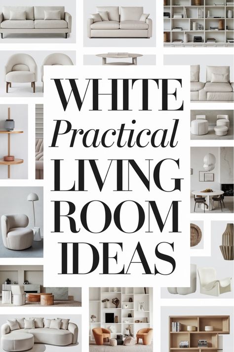 Discover stunning white practical living room ideas to elevate your space. From sleek minimalist designs to cozy farmhouse-inspired decor, find inspiration for your next interior design project. Create a serene and stylish living room that reflects your personal style with these beautiful ideas. Bright White Walls Living Room, White Leather Couch Living Room Ideas, Small White Living Room Ideas, White Couch Decor, Elegant White Living Room, White Interior Design Living Room, Living Room With White Sofa, Modern White Couch, Spooky Facts