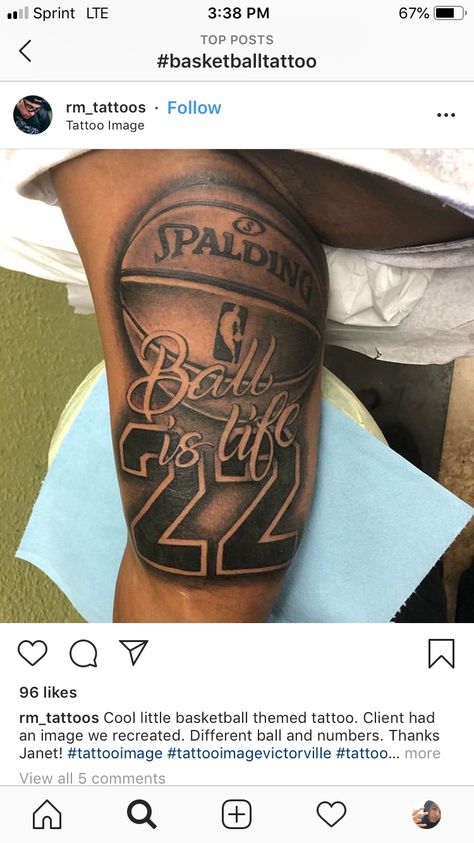 Crenshaw Tattoo, Basketball Jersey Tattoo, Basketball Sleeve Tattoo, Jersey Tattoo Ideas, Basketball Tattoos For Men Ideas, Basketball Tattoos For Men, Basketball Tattoo Ideas, Half Leg Sleeve, Jersey Tattoo