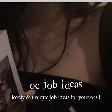 Instagram Post Ideas For Writers, Character Jobs Ideas, Oc Job Ideas, Job Ideas For Characters, Character Ais Ideas, Book Writer Aesthetic, Romanticizing Life Aesthetic, Websites For Writers, Paris Paloma