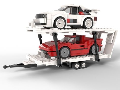 Car Trailer from BrickLink Studio Lego City Fire, Construction Lego, Lego Activities, Car Trailer, Lego Pictures, Lego Construction, Lego Parts, Lego Technic, Lego Models