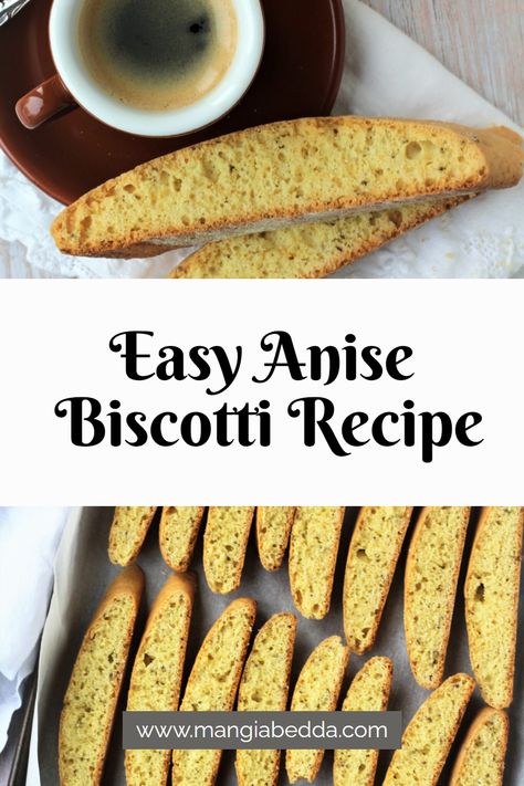 Light, crisp, not too sweet and delicately flavored with anise seed, these Italian anise biscotti are the perfect dunking cookies! #anisebiscotti #biscotti Anise Cookies Italian, Christmas Anise Cookies, Italian Cookies With Anise, Italian Anise Cookies Recipes, Anise Biscotti Recipe Italian, Biscotti Recipes Best, Almond Anise Biscotti Recipe, Anisette Toast, Aniseed Recipes