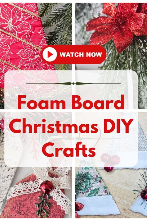 Christmas DIY Crafts using FOAM BOARD.  DIY Christmas Decor.  Dollar Tree Christmas Crafts Foam Christmas Trees Diy, Foam Board Christmas Tree, Foam Board Christmas Decorations, Christmas Decor Dollar Tree, Foam Board Diy, Foam Board Projects, Dollar Tree Christmas Crafts, Foam Board Crafts, Dollar Tree Christmas Diy